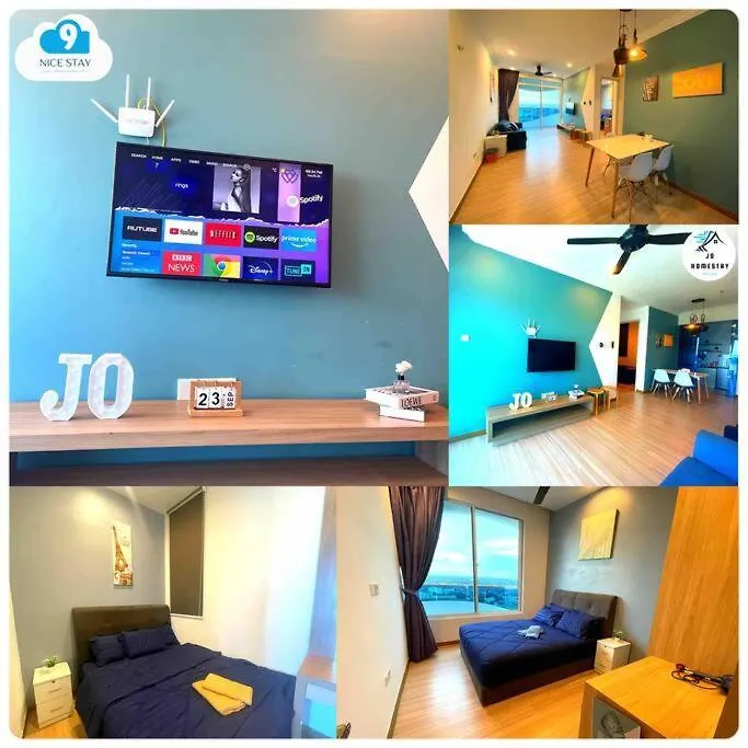 2Br Seaview Melaka - 1Km Jonker Walk L Smart Tv L Wifi Apartment Malacca